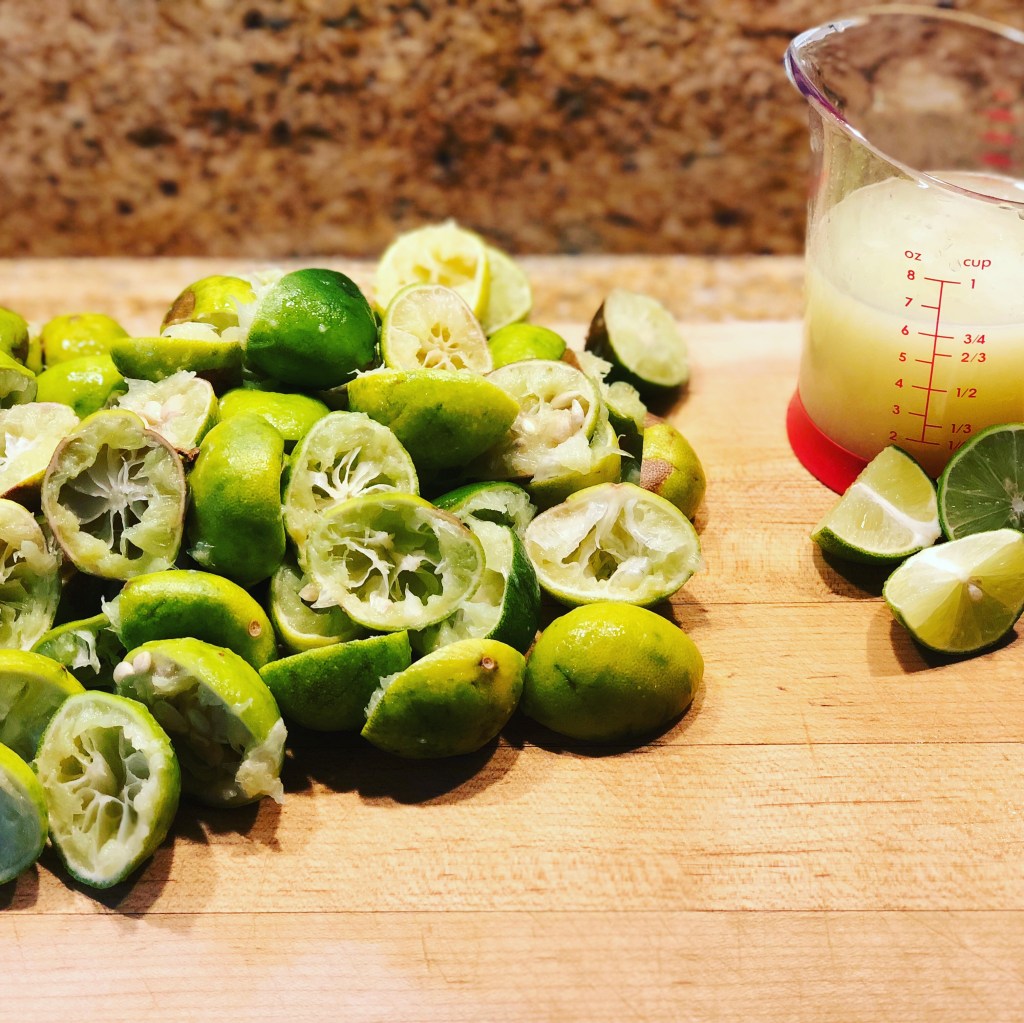 Fresh key limes juiced!
